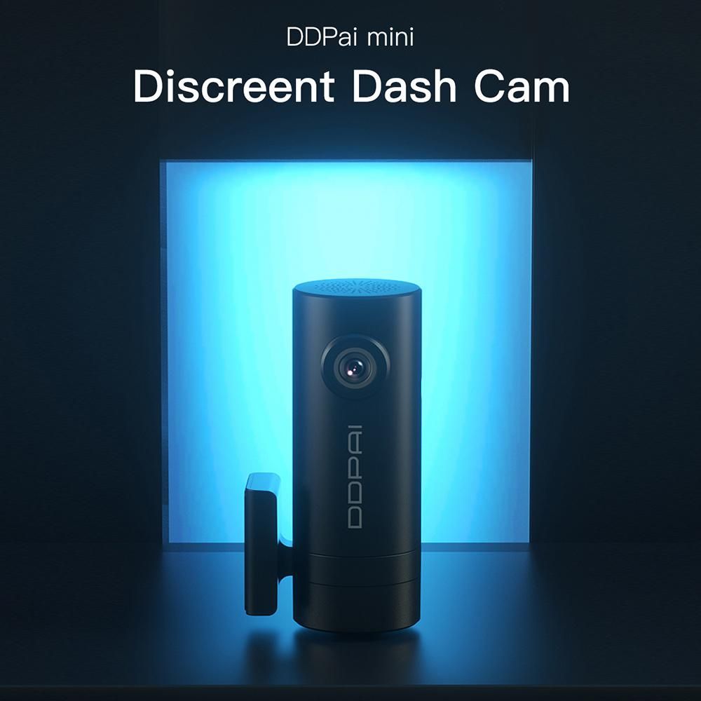 Global Version   DDPai Mini Dash Cam  Drive Recorder Parking Monitoring Tool 1080P High Definition Motion Detection Wide Angle Camera Car Surveillance Protection Gifts for Vehicles with 64G TF Card