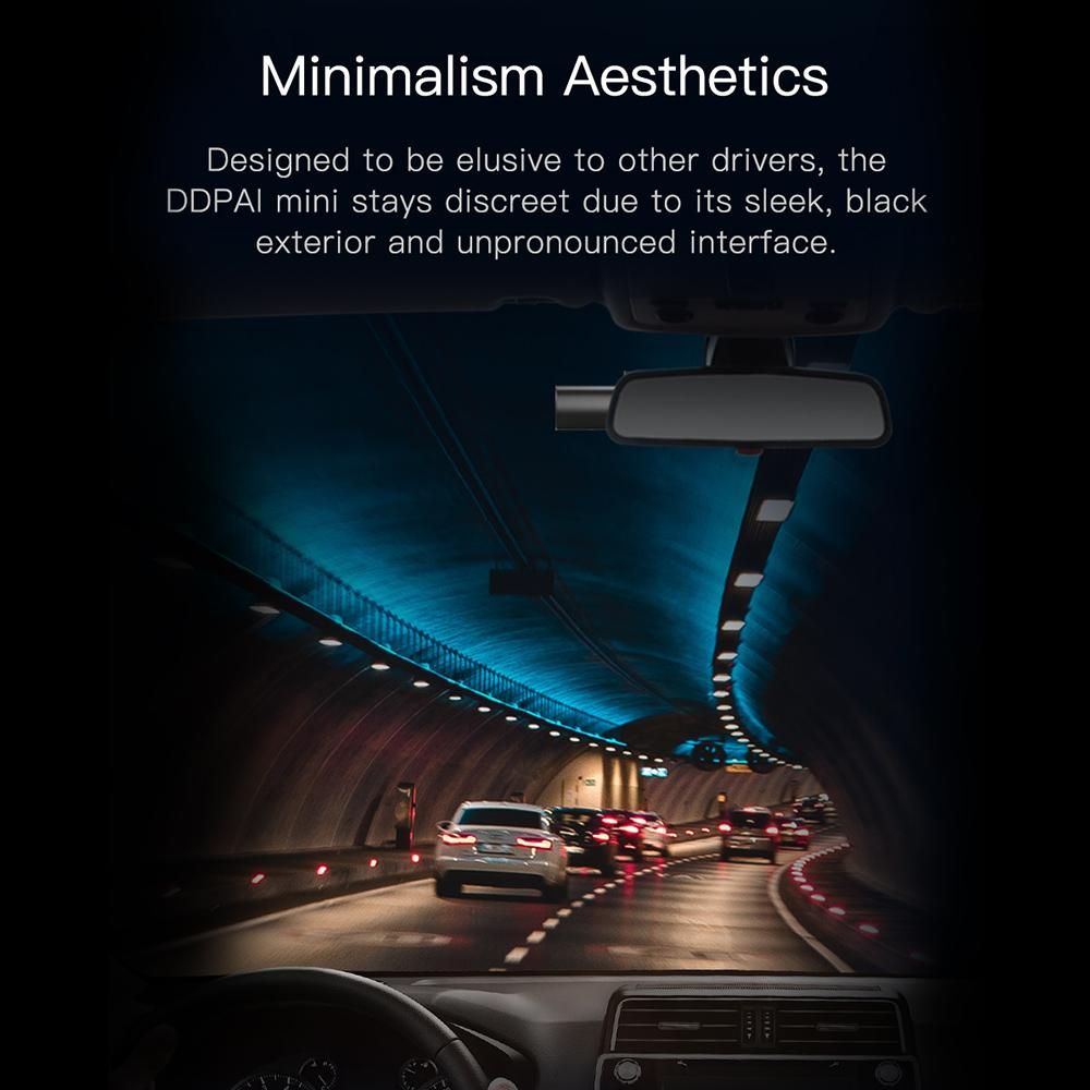 Global Version   DDPai Mini Dash Cam  Drive Recorder Parking Monitoring Tool 1080P High Definition Motion Detection Wide Angle Camera Car Surveillance Protection Gifts for Vehicles with 64G TF Card