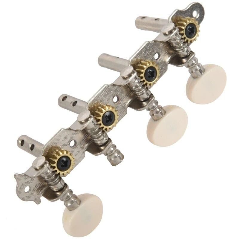 Machines Tuners Pegs Tuning Key with White Pearl Knobs 4L+4R for Mandolin