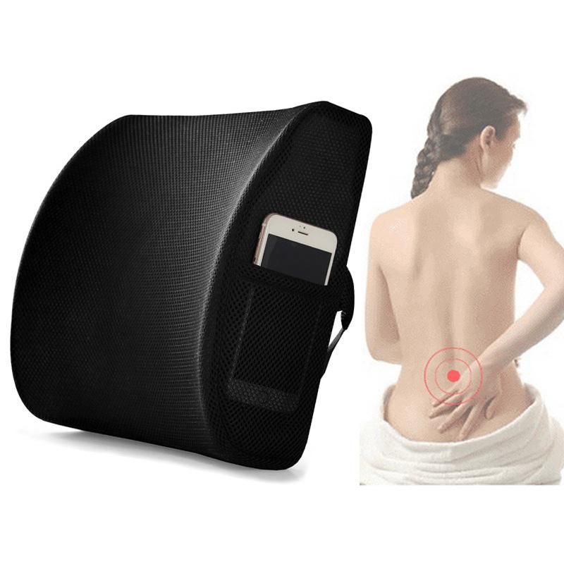 Memory Foam Seat Chair Lumbar Back Support Cushion Pillow