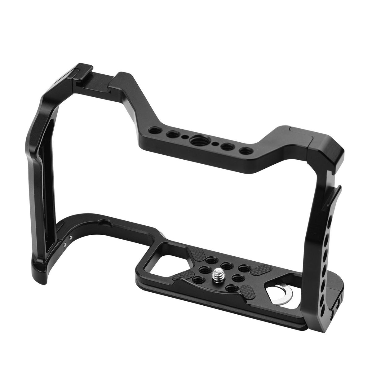 Andoer Aluminum Alloy Camera Cage Replacement for Canon EOS R5 R6 DSLR camera with 1/4 Inch Screw Holes Dual Cold Shoe Mounts Camera Video Rig