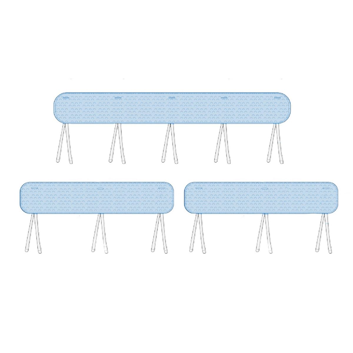 Toddler Bed Safety Rail Soft Safe Bed Rail Protection Set for Baby Blue