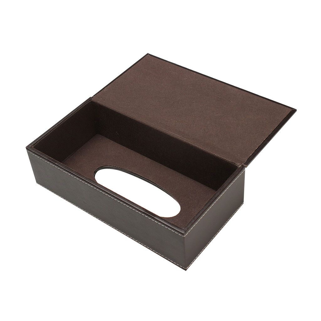 PU Leather Tissue Box Cover Office Home Car