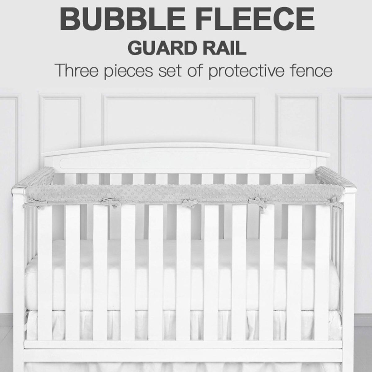 Bed Rail for Children Beds Soft Safe Bed Rail Protection Set Baby Light Grey
