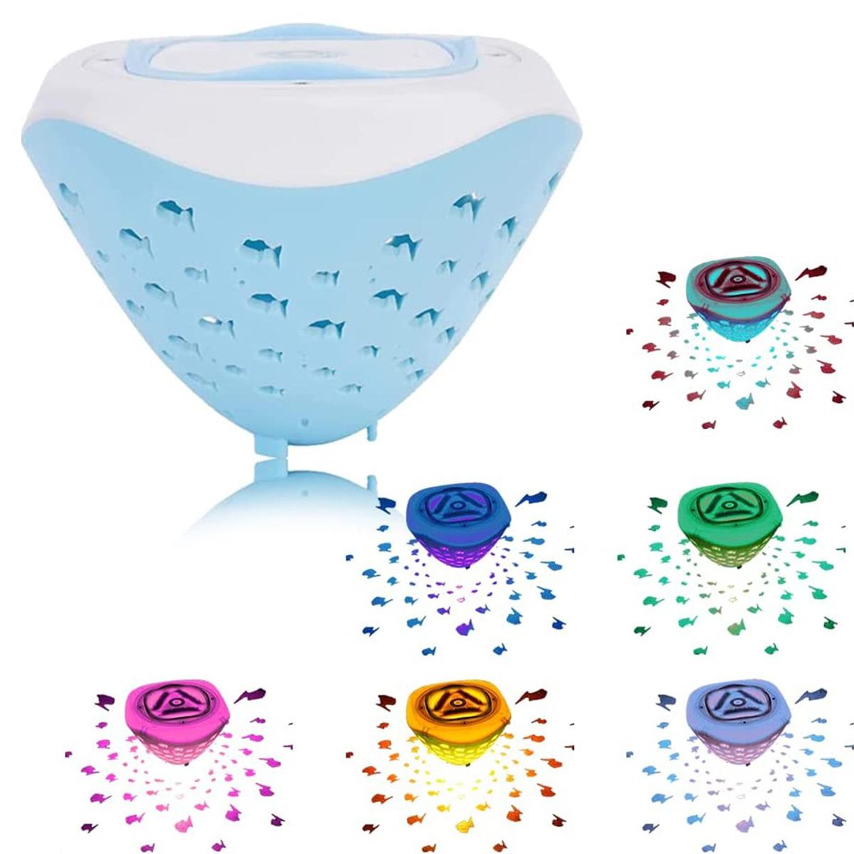 1PCS 3.7V 0.5W 4LEDs RGB Floatings Light Colorful Lamp 6 Lighting Modes/ IP67 Water Resistance/ 3 * AAA Cell Operated for Pond Fountain Pool