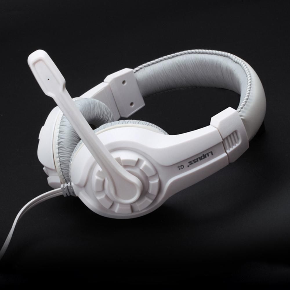 Gaming Headset Stereo Headphones Notebook Subwoofer Wired Microphone for Computer