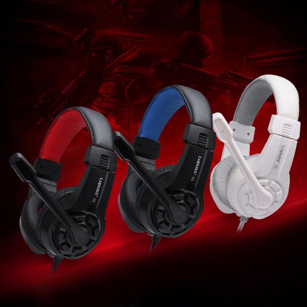 Gaming Headset Stereo Headphones Notebook Subwoofer Wired Microphone for Computer