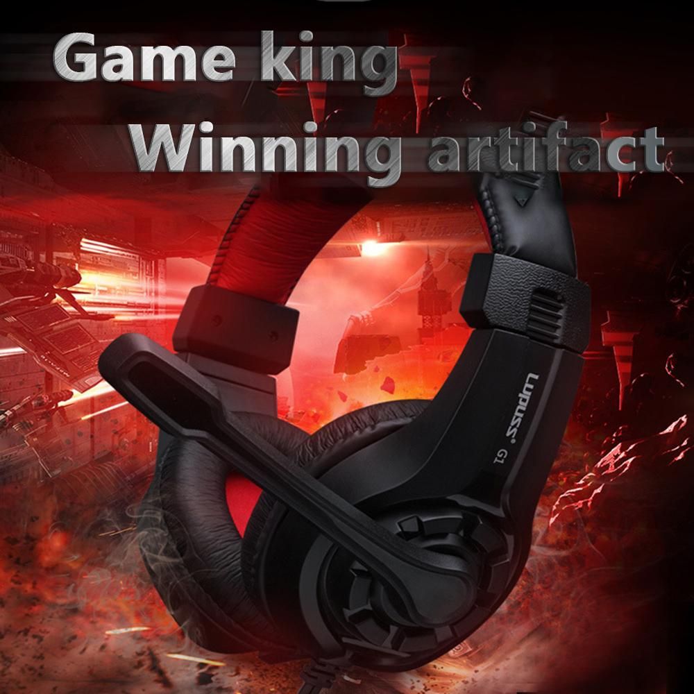 Gaming Headset Stereo Headphones Notebook Subwoofer Wired Microphone for Computer