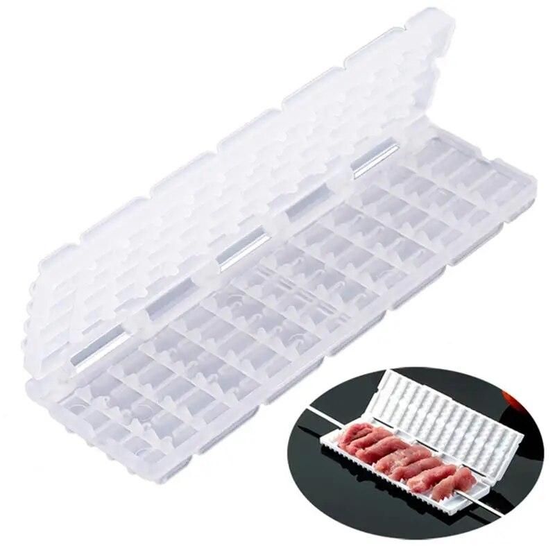 20pcs Reusable Flat Stainless Steel Barbecue Skewers Bbq Needle Stick For Outdoor Picnic Tools Cooking Tools 3pcs Meat Skewer