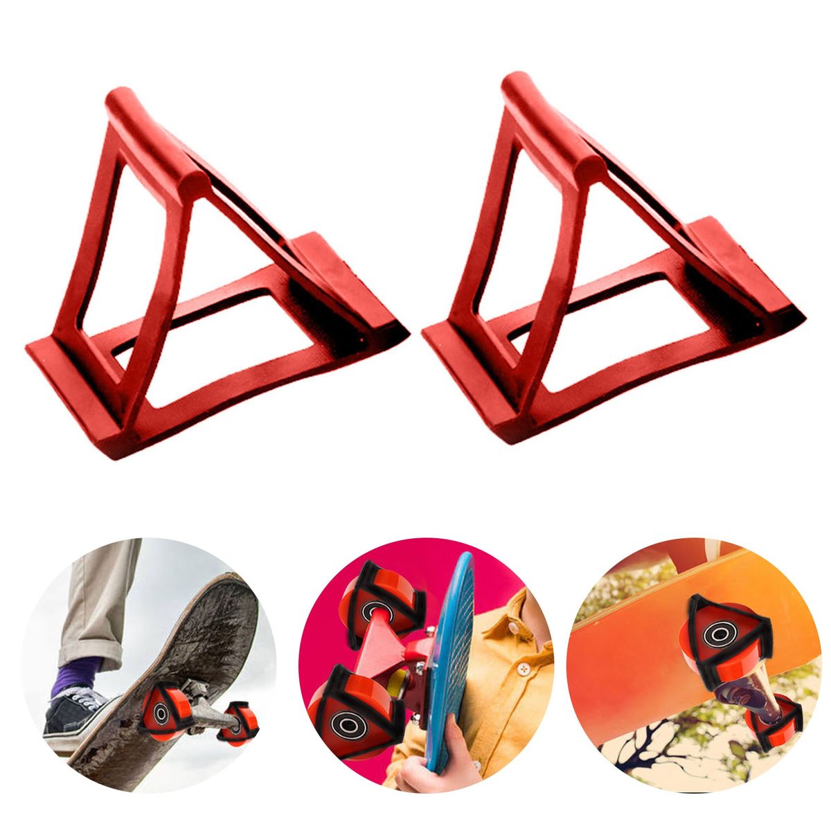 4Pcs Scooter Trainer Outdoor Boys Girls Skateboard Training Accessories Red