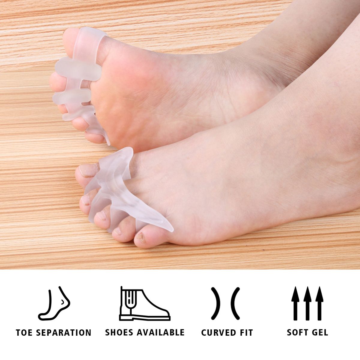 Silicone Bunion Corrector Toe Separator Relieve Swelling