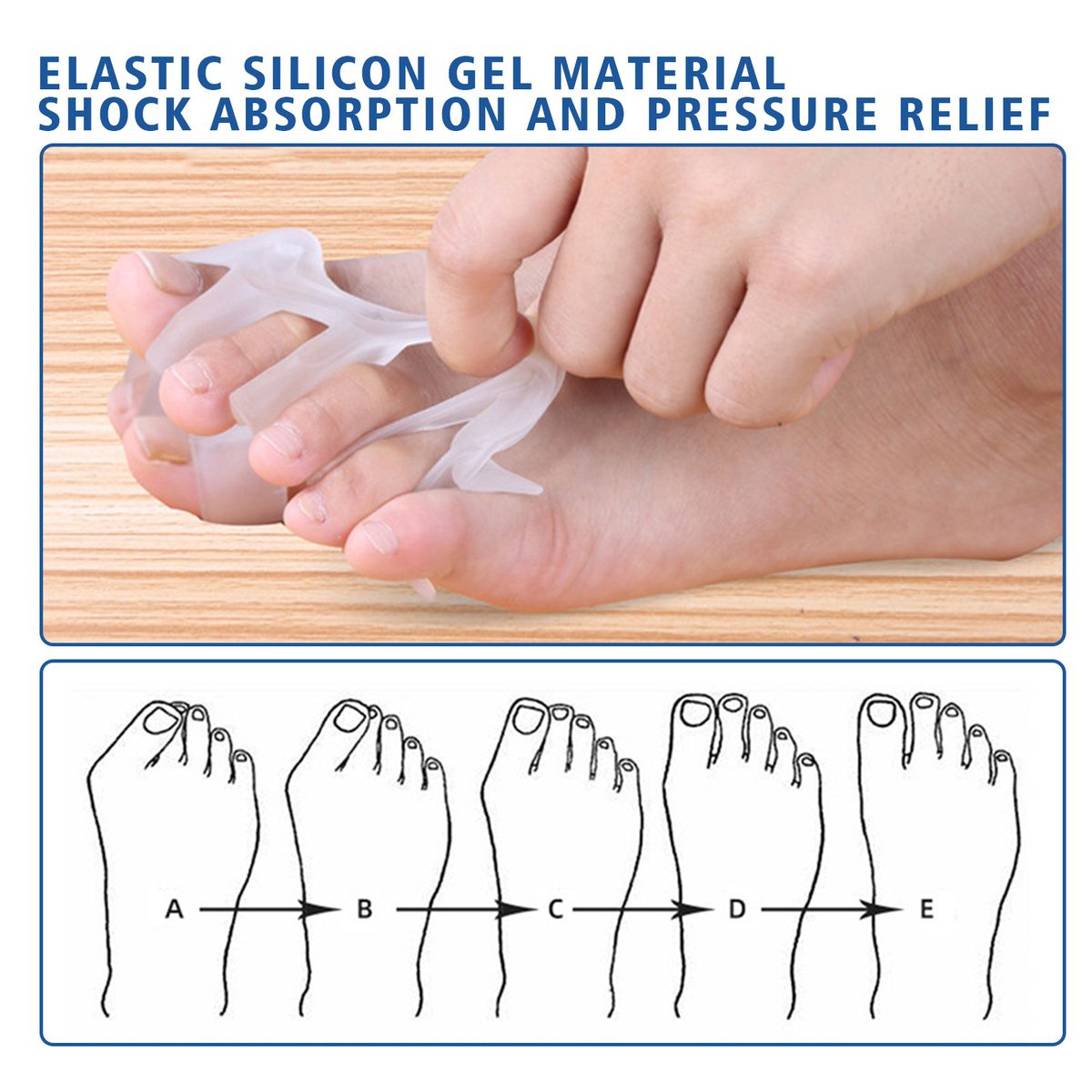 Silicone Bunion Corrector Toe Separator Relieve Swelling