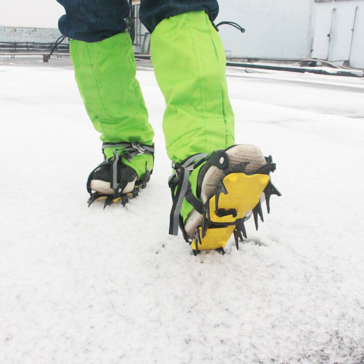 18Teeth Claws Crampon Winter Snow Spikes Ski Ice Shoe-Covers