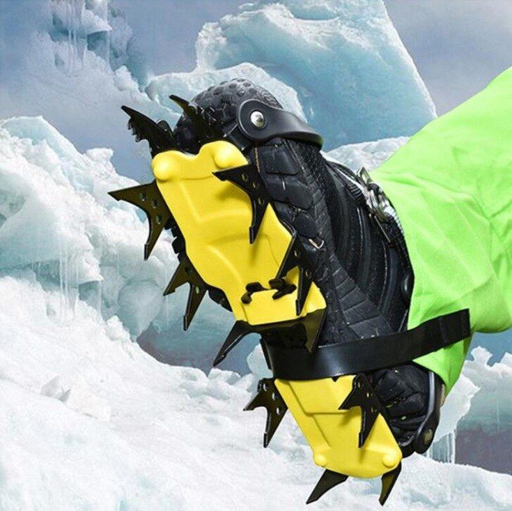 18Teeth Claws Crampon Winter Snow Spikes Ski Ice Shoe-Covers