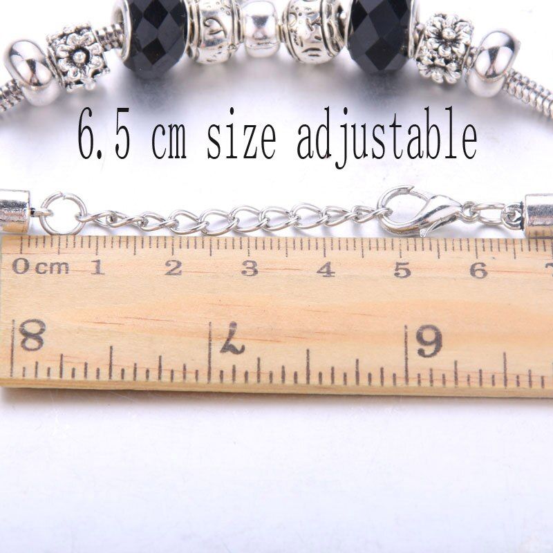 Antique Heart-shaped Key Lock Charm Bracelets For Women Diy