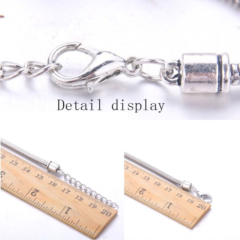 Antique Heart-shaped Key Lock Charm Bracelets For Women Diy