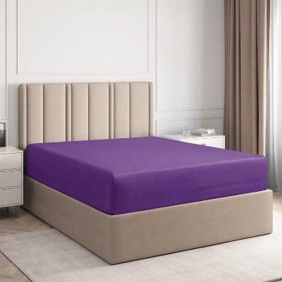 Fitted Sheet Mattress Protector -Purple