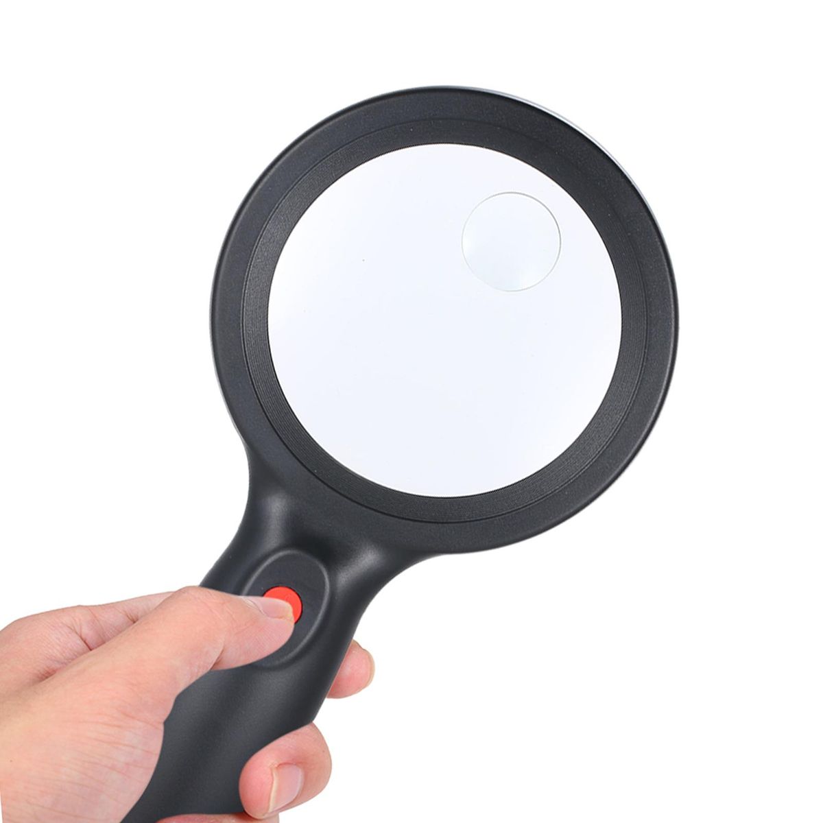 Tomshine DC4.5V 1W 18 LED Handhold Magnifying Lamp 5X/15X Magnifier Glass Light 3 * AAA Battery Powered Operated Portable for  Printing Machinery Carving Gardening Jewelry Identification Collection