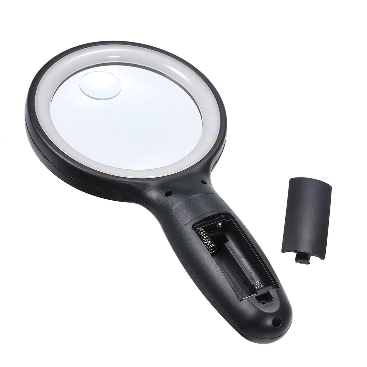 Tomshine DC4.5V 1W 18 LED Handhold Magnifying Lamp 5X/15X Magnifier Glass Light 3 * AAA Battery Powered Operated Portable for  Printing Machinery Carving Gardening Jewelry Identification Collection