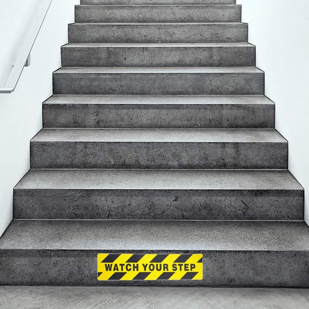 Watch Your Step Floor Decals Stickers 6X24 Inch Warning