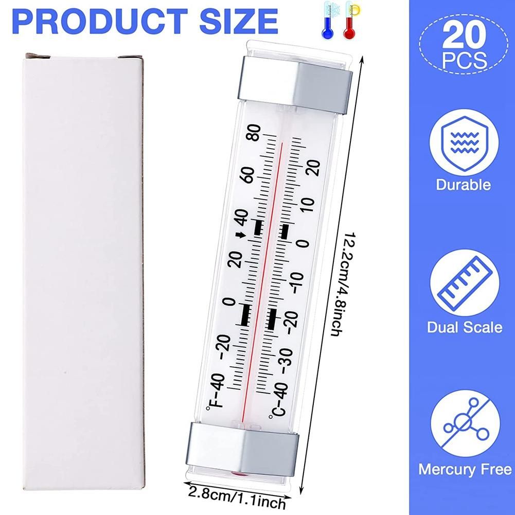 20 Packs Freezer Kitchen Thermometer Refrigerator Thermometer Cooler