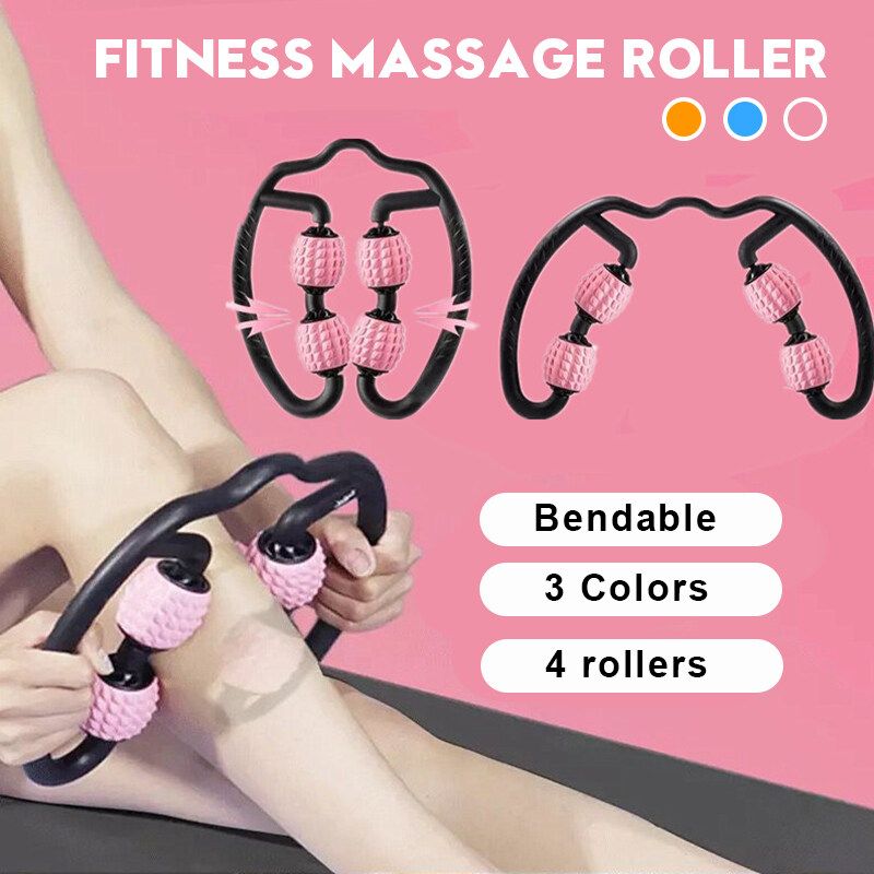 Body Roller Massage Stick For Pain Relief Leg Neck Muscle Deep Relaxing Massager Orange