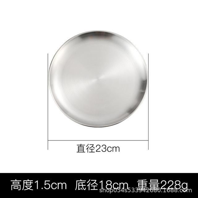 Korean stainless steel thickened disc Golden Cafe Tray