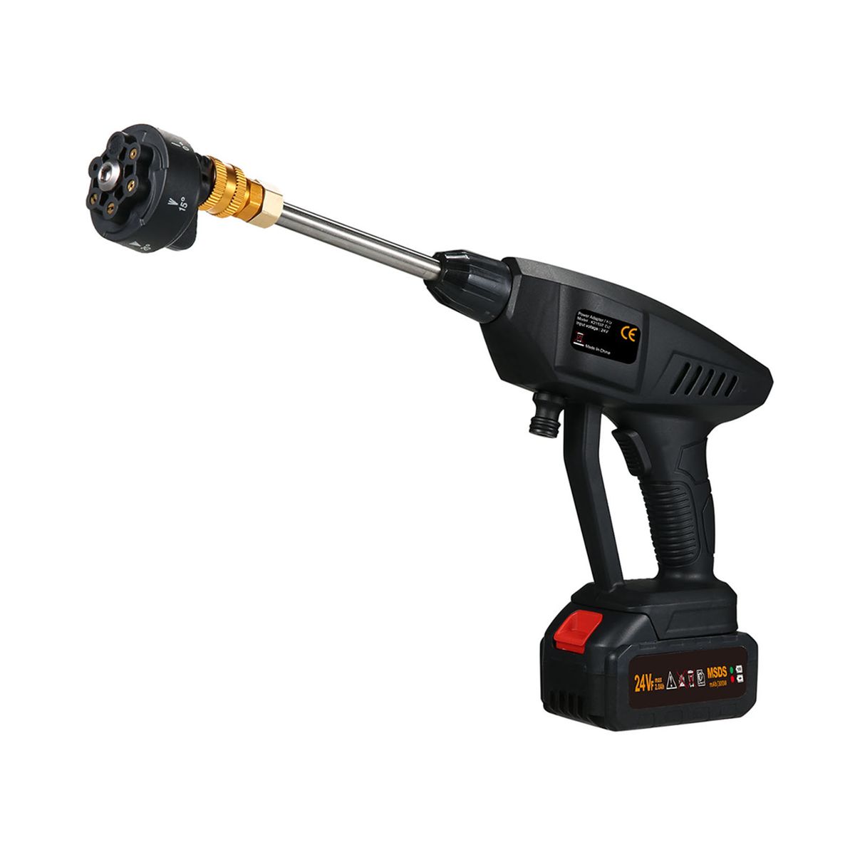 6-in 1 Spray Cordless Power Washer 60Bar 300W High Power