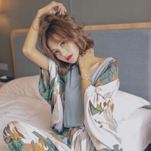 Women's Pajamas 4 PCS Spring Autumn Pajama Sets