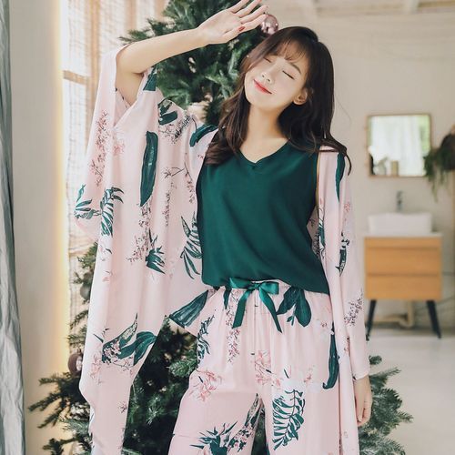 Women's Pajamas 4 PCS Spring Autumn Pajama Sets