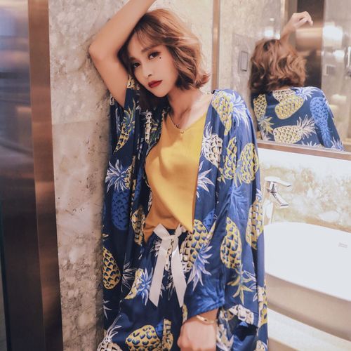 Women's Pajamas 4 PCS Spring Autumn Pajama Sets