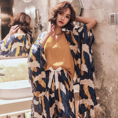 Women's Pajamas 4 PCS Spring Autumn Pajama Sets