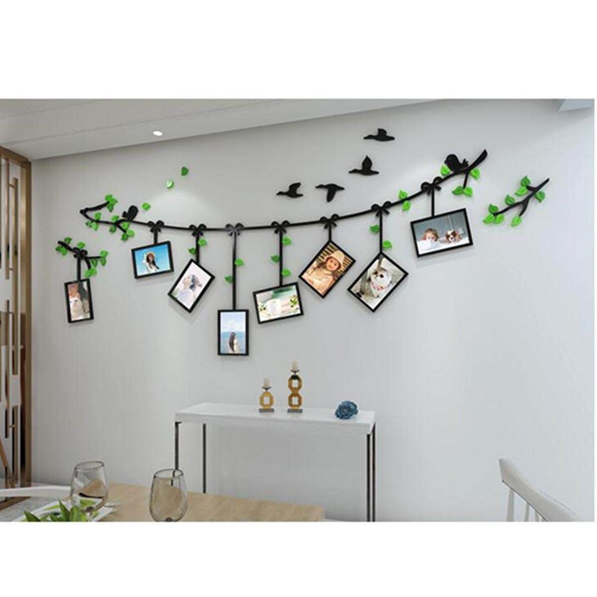 3D Acrylic Photo Frame Wall Sticker Decal Bedroom TV Background Home Decor Gift Photo Frame Family Set Picture Wall Collage Hanging Decor #63*150 63*150