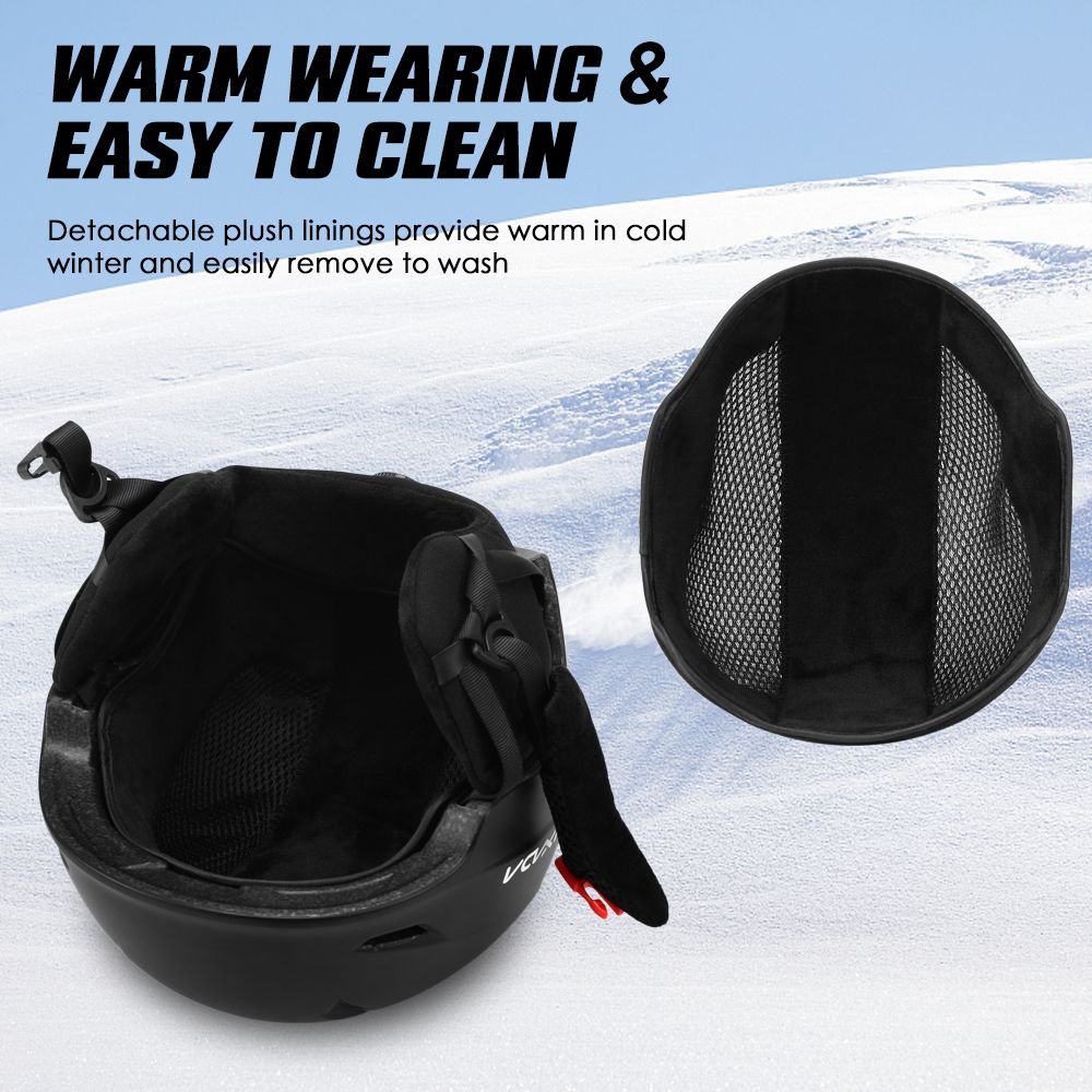 Snowboard Helmet With Detachable Earmuff Men Women