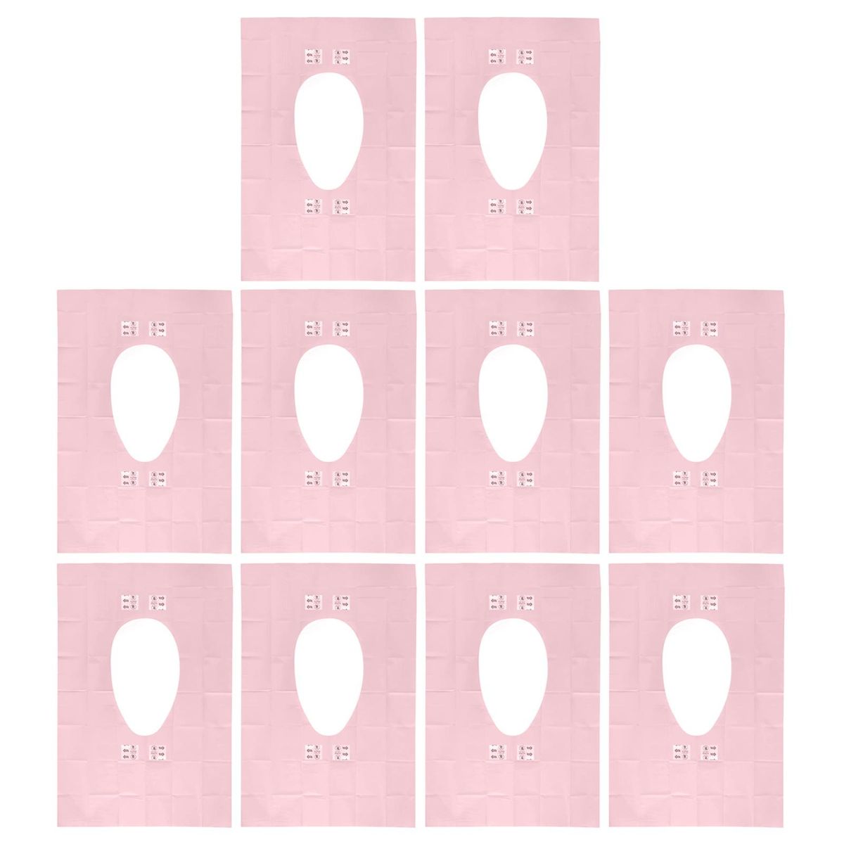 10Pcs Potty Seat Liner Public Restrooms Paper Toilet Liner Pink