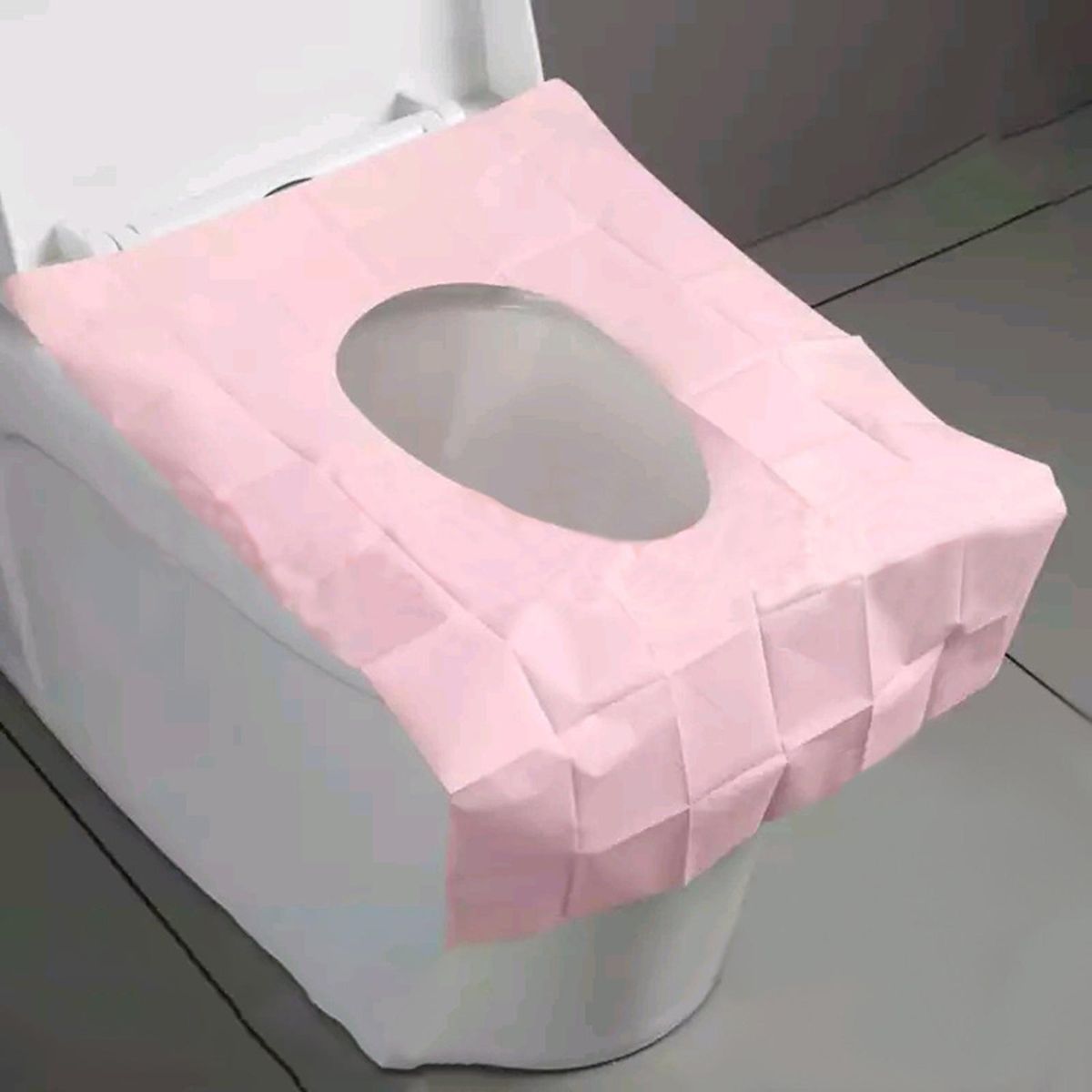 10Pcs Potty Seat Liner Public Restrooms Paper Toilet Liner Pink