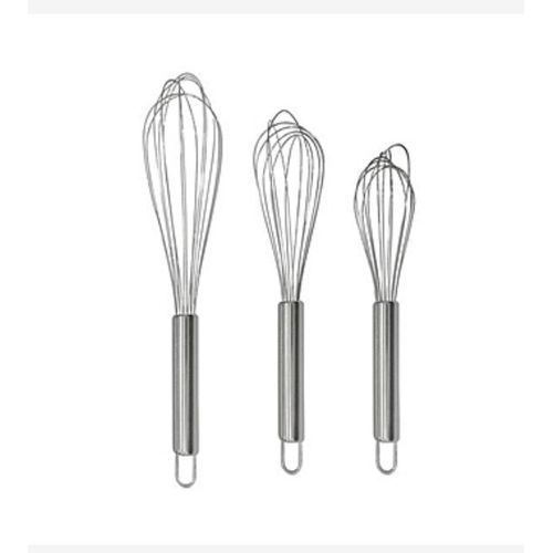3 Pcs Stainless Steel Egg Whisk Mixer