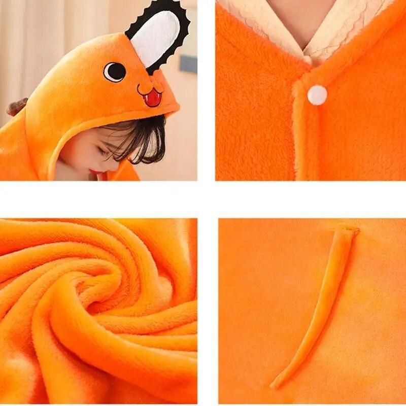 Christmas Cape Blanket Soft Warm Blanket Cosplay Cloak Kids Thermal Blanket With Hood Gift Idea For Adults Teens Kids