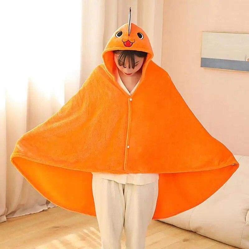 Christmas Cape Blanket Soft Warm Blanket Cosplay Cloak Kids Thermal Blanket With Hood Gift Idea For Adults Teens Kids