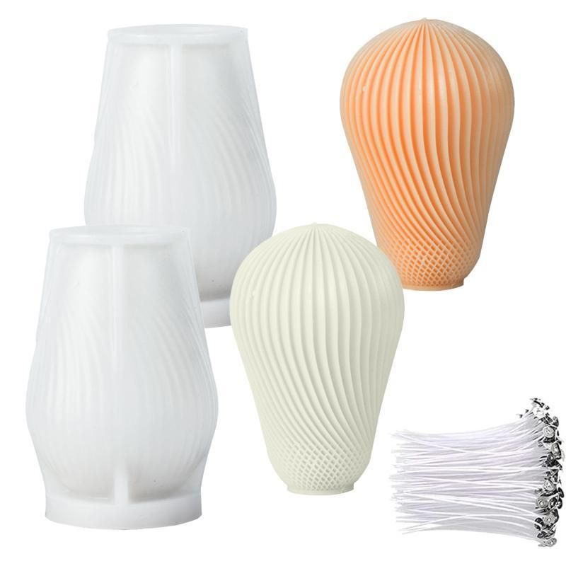 Silicone Candle Molds Casting Moulds With Candle Wick For