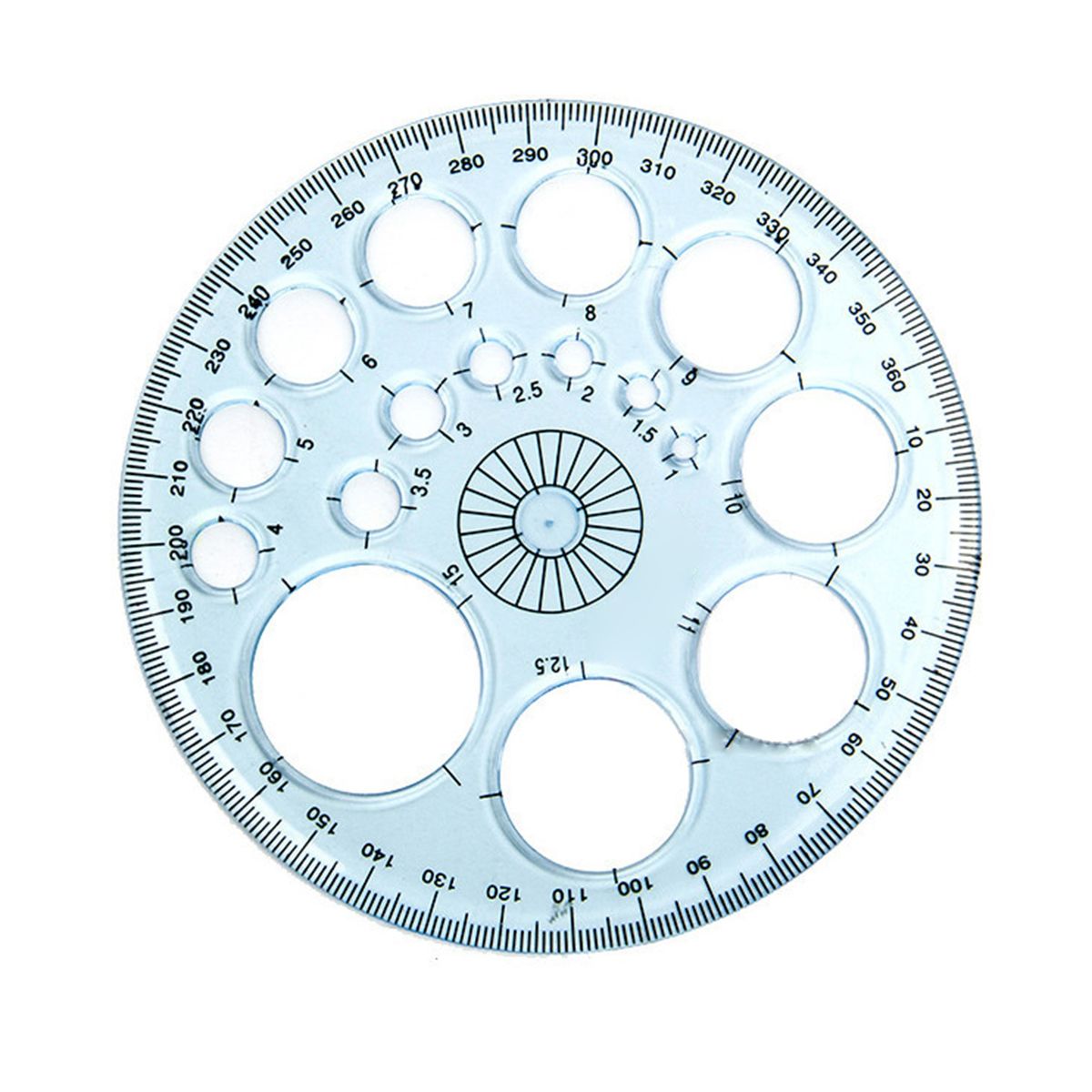 360 Degree Protractor Transparent 360 Degree Protractor Blue
