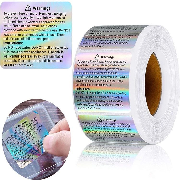 Warning Labels For Candle DIY Roll 600pcs Sticker Wax