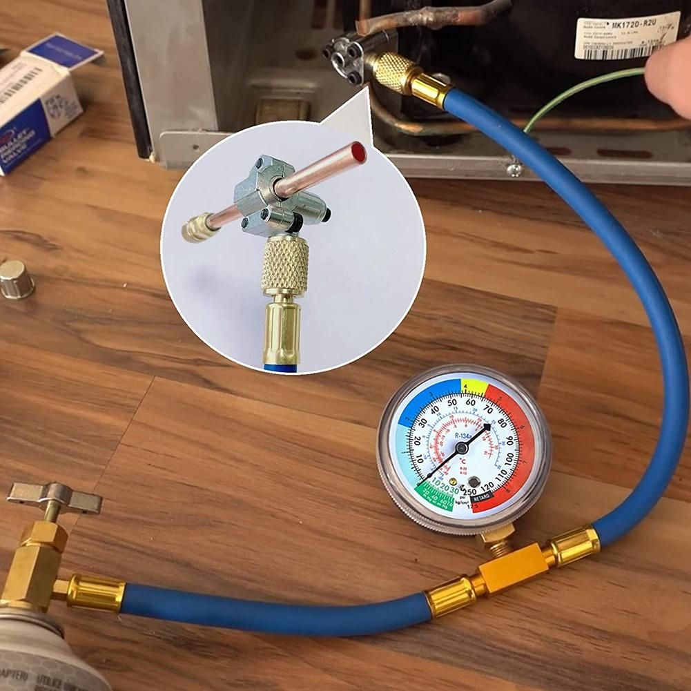R134A Refrigerator Freon Recharge Hose Kit, R134A AC