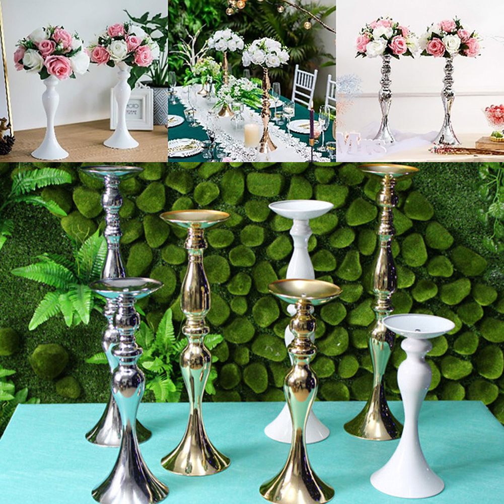 Metal Candle Holder Stand Gold Candle Holders Flowers Vase