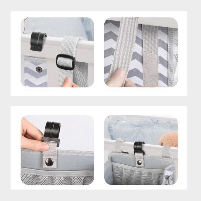 Crib Hanging Bag USB Baby Wipe Warmer Non-Slip Classified Wave Pattern