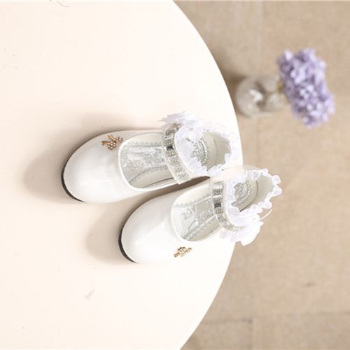 Medium And Large Children's Shoes Female Baby Kids Princess Casual Shoes White