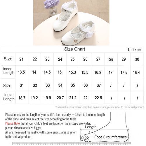 Medium And Large Children's Shoes Female Baby Kids Princess Casual Shoes White