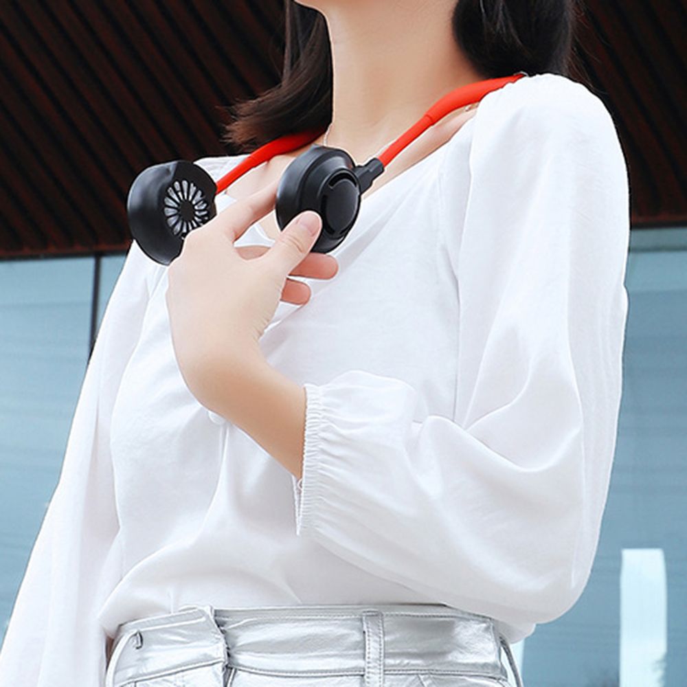 Portable Mini Neck Fan Hand Free Hanging USB Neck Fan