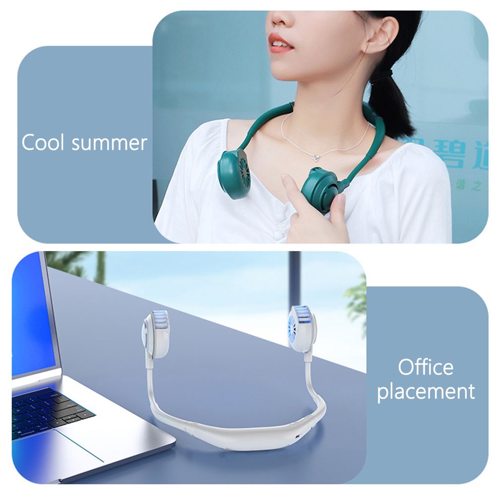 Portable Mini Neck Fan Hand Free Hanging USB Neck Fan