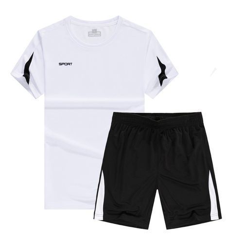 Two Piece Short Sleeve Jogging T Shirt Shorts Men Set